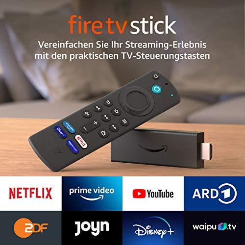 Fire TV Stick mit Alexa Sprachfernbedienung mit TV Steuerungstasten HD Streaminggeraet