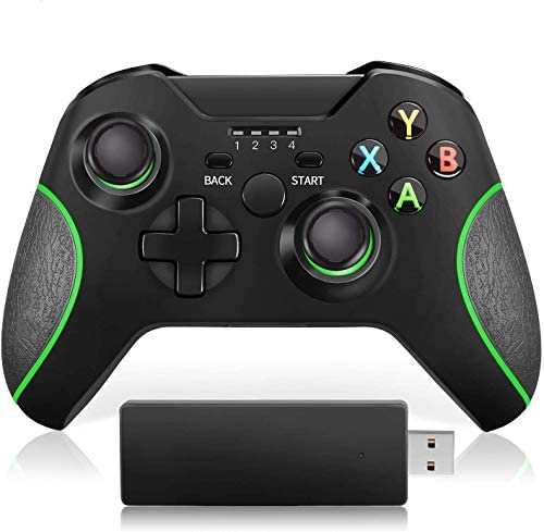 VOYEE Wireless Controller kompatibel with Xbox One Controller, Upgraded Controller Kompatibel mit Xbox One /S /X /Elite /PC Windows 10 - Schwarz