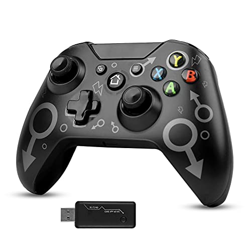 Wireless Controller für Xbox One, Wireless PC Gamepad Kompatibel mit Xbox One / One S / X PC / PS3, mit 2,4 GHz Wireless Receiver, ohne Headset-Buchse