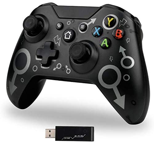Wireless Controller für Xbox One, Xbox One Controller Gamepad Joystick Dual Vibration, Xbox Controller One für Xbox One/One S/One X / PS3 / One Elite/Windows 10 (Schwarz)