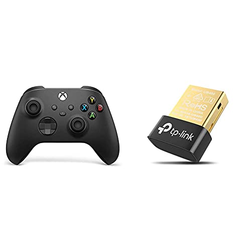 Xbox Wireless Controller Carbon Black & TP-Link UB400 Nano USB Bluetooth 4.0 Adapter Dongle (für PC Laptop Desktop Computer, unterstützt Windows 10/8.1/8/7/XP, Plug & Play für Windows 10/8.1/8)