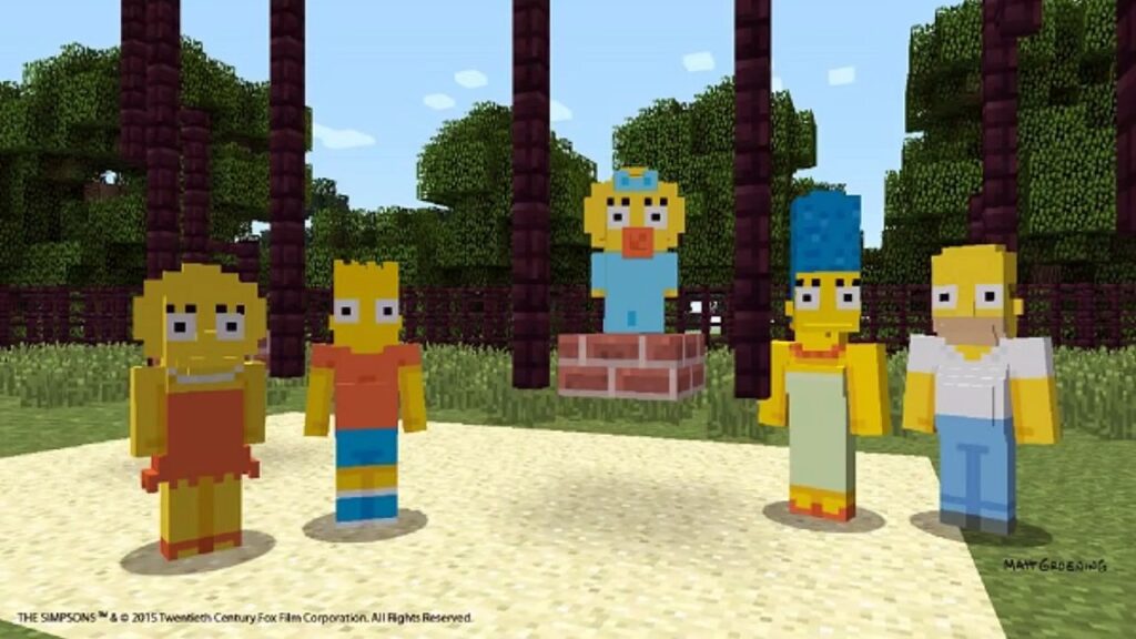 Minecraft Xbox – Die Simpsons-Skinpaket – (Xbox 360, Xbox One)