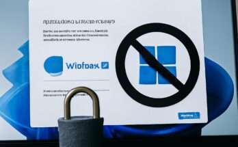 Laptop-Bildschirm zeigt Windows 11 Setup, Nutzer kann Kontozwang nicht umgehen