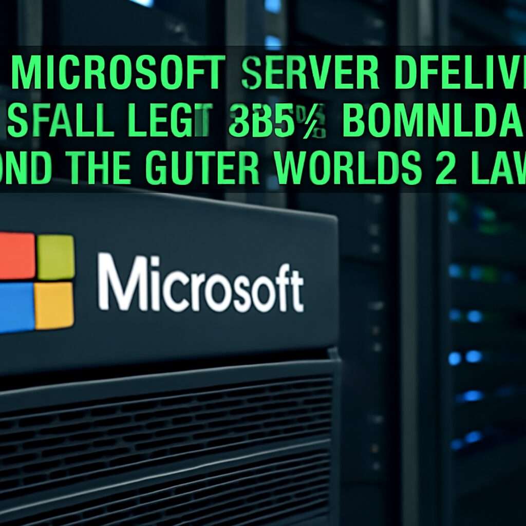 Alt-Text: „Xbox-Konsole mit Fehlermeldung wegen Microsoft-Serverausfall, der Xbox-Downloads und den Start von The Outer Worlds 2 beeinträchtigt.“