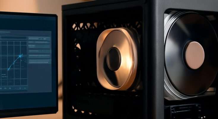 Mini-ITX-Gaming-PC mit kompaktem Gehäuse und leise gesteuerten Lüftern dank Fan Control für optimierte Kühlung und reduziertes Betriebsgeräusch.