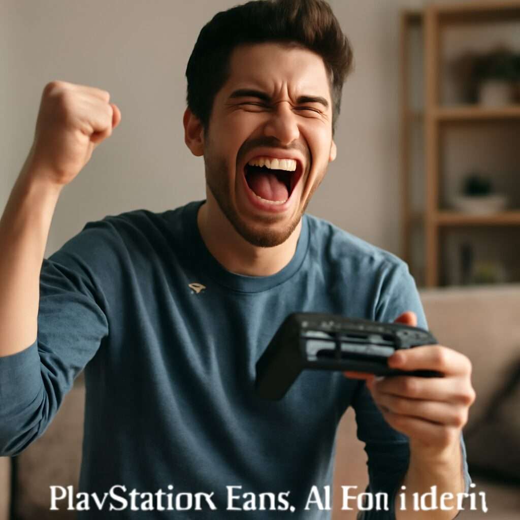 PlayStation-Controller vor einem Bildschirm mit dem PlayStation-Plus-Logo, Symbol für das geleakte erste PSPlus-Spiel im November 2024.