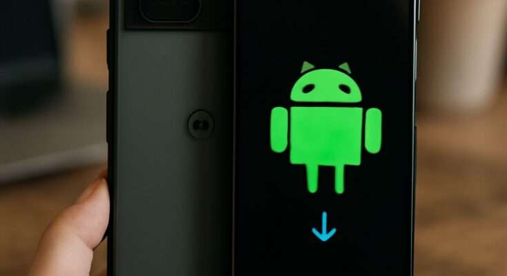 Smartphone mit Android-Logo und Hinweis auf das November 2025 Sicherheitsupdate von Google zur Behebung zahlreicher kritischer Sicherheitslücken.