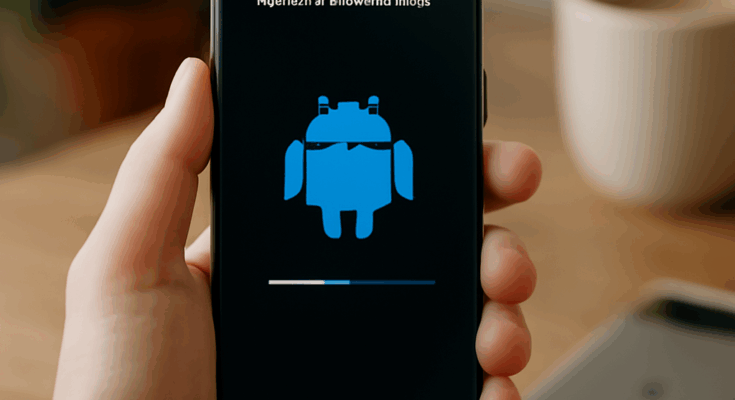 Beitragsbild zum Android November 2023 Systemupdate: Smartphone mit Google Pixel-Logo, Symbol für Sicherheit und Performance-Verbesserungen, Kamera- und Akku-Optimierungen sowie neue Nutzerfunktionen.