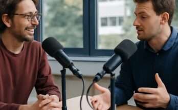 Blume und Ince im Dialog-Vodcast an der Universität Stuttgart über Gaming und Mimesis, Diskussion über digitale Spiele, Realität und Nachahmung.