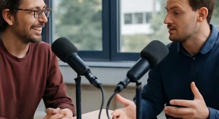 Blume und Ince im Dialog-Vodcast an der Universität Stuttgart über Gaming und Mimesis, Diskussion über digitale Spiele, Realität und Nachahmung.