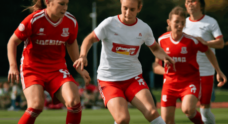 Spielszene Frauen Bundesliga am 19. Oktober 2025: Union Berlin und RB Leipzig kämpfen intensiv um den Ball in einem spannenden Duell.