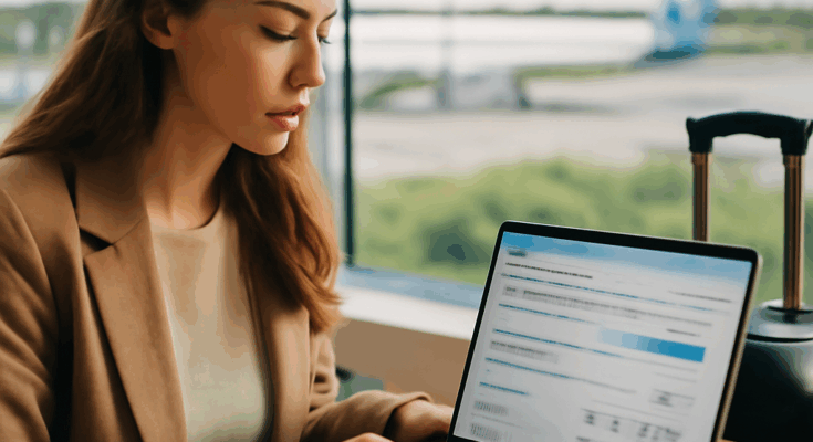 Screenshot der Google Flüge Webseite mit KI-gestützter Suche nach Flugangeboten, die personalisierte und flexible Reisesuchoptionen zeigt.