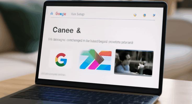 Google Gemini 3 Logo vor stilisierter Darstellung neuronaler Netzwerke, Symbol für die neue multimodale KI-Integration in die Google Suche.