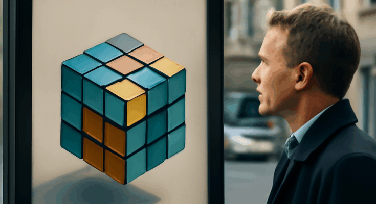 Beitragsbild zeigt ein digitales Werbedisplay mit einer von Google getesteten AI-generierten 3D-Illusion, die durch Bewegung und Tiefeneffekte das Bild lebendig erscheinen lässt, symbolisch für die Zukunft der digitalen Außenwerbung (DooH) mit künstlicher Intelligenz.