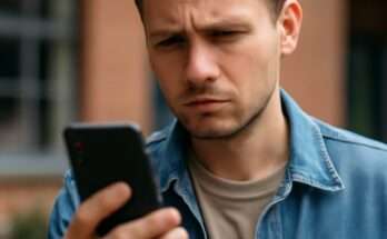 Smartphone mit Empfangsbalken, die von Mobilfunkanbietern auf Android-Geräten manipuliert werden können, zeigt die potenzielle Diskrepanz zwischen tatsächlicher Netzqualität und Anzeige.