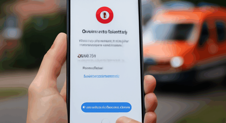 Android-Smartphone zeigt Googles neue Notfallfunktion zur schnellen Hilfe mit automatischer Übermittlung von Standort und medizinischen Daten.