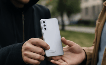 Samsung Galaxy Smartphone liegt auf einem Tisch – Symbolbild für die ungewöhnliche Rückgabe gestohlener Samsung-Handys durch Diebe.