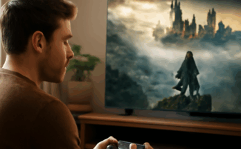 Beitragsbild zu Hogwarts Legacy mit Hinweis auf das neue kostenlose Update, das technische Verbesserungen, Gameplay-Erweiterungen und optimierte Grafikdetails bietet.