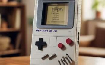 LEGO Game Boy Set 72046 in originalgetreuer Retro-Optik mit 20 Prozent Rabatt, präsentiert auf neutralem Hintergrund.