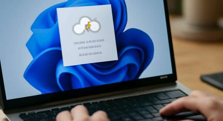 Beitragsbild zu Microsofts Windows 11 mit Symbolen für Passkeys und Cloud-Verwaltung, die externe Passkey-Verwaltung und erhöhte Sicherheit visualisieren.