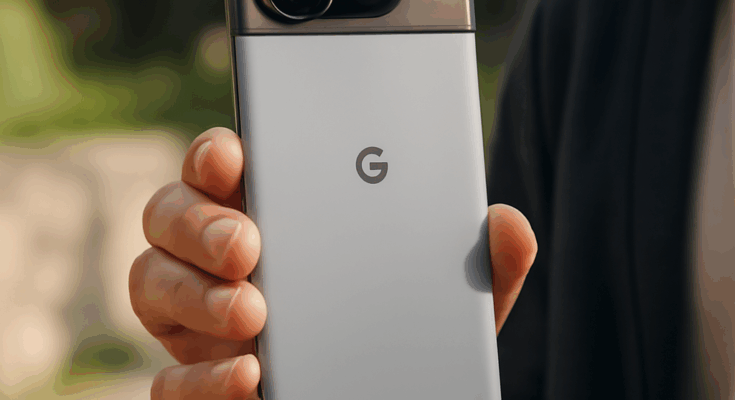 Google Pixel 11 Smartphone in modernem Design mit großem OLED-Display, Fokus auf verbesserte Zoom-Kamera mit 100-fachem Zoom und leistungsstarker Hardware.