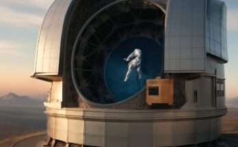 Super-Teleskop in der chilenischen Atacama-Wüste mit Karlsruher Hightech-Modul „Major Tom“ zur präzisen Spiegeljustierung für gestochen scharfe Weltraumbeobachtungen.