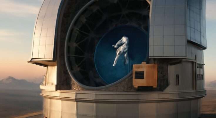 Super-Teleskop in der chilenischen Atacama-Wüste mit Karlsruher Hightech-Modul „Major Tom“ zur präzisen Spiegeljustierung für gestochen scharfe Weltraumbeobachtungen.