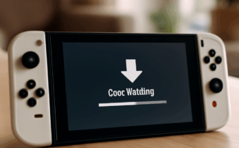 Nintendo Switch 2 zeigt neue Funktion für nahtloses Hintergrundladen und automatische Updates, die Wartezeiten beim Spielen reduziert.