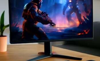 TCL 25G64 Gaming-Monitor mit 25 Zoll, Quantum-Dots-Technologie, Mini-LED-Hintergrundbeleuchtung, 165 Hz Bildwiederholrate und Full-HD-Auflösung, präsentiert für 209 Euro.