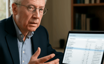 Porträt des Taskmanager-Erfinders vor einem Windows 11-Desktop, Symbolbild für Kritik erfahrener Nutzer an der neuen Taskmanager-Version.