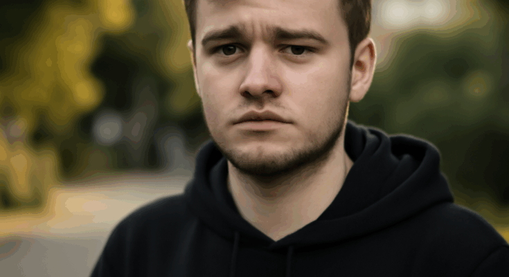 Schwarz-weißes Porträt von YouTube-Star Jan Zimmermann vom Kanal „Gewitter im Kopf“, der offen über sein Leben mit Tourette-Syndrom aufklärte; das Bild begleitet einen Nachruf auf den mit 24 Jahren verstorbenen Influencer und sein Vermächtnis für Entstigmatisierung und Aufklärung.