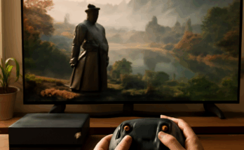 Beitragsbild zu „Where Winds Meet“ auf Xbox: Künstlerische Landschaft aus dem atmosphärischen Adventure, verfügbar seit 23. März 2023 über Xbox Game Pass und Microsoft Store.