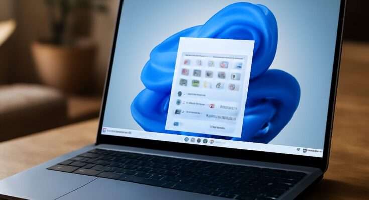 Beitragsbild zu Windows 11 25H2 Update mit Fokus auf verbesserte Leistung und Datenschutz, Darstellung von Windows-Logo, Sicherheits- und Performance-Symbolen vor modernem Hintergrund.