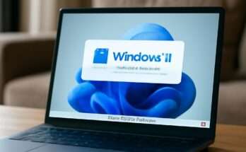 Alt-Text: Windows 11 Desktop mit Startmenü und Taskleiste, Symbolbild zum offiziellen Release des Updates 26H1 mit Build 28000, das neue Funktionen, verbesserte Performance und erhöhte Sicherheit bietet.