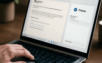 Screenshot von Windows 11 mit geöffneter Copilot-Seitenleiste: KI-Chatfenster neben dem Desktop, Symbol in der Taskleiste, Fokus auf KI-Unterstützung bei Texteingaben und Systemeinstellungen.