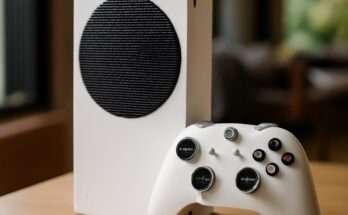 Beitragsbild zur Xbox Next mit Logo, Darstellung der neuen Konsole und Hinweis auf Release 2024, Gerüchte, Leaks und technische Details.