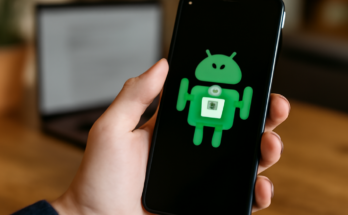 Symbolbild eines Android-Smartphones mit eingeblendetem Sicherheitsschild und Update-Hinweis, das die November-2025-Sicherheitsupdates von Google zum Schließen kritischer Android-Sicherheitslücken visualisiert.