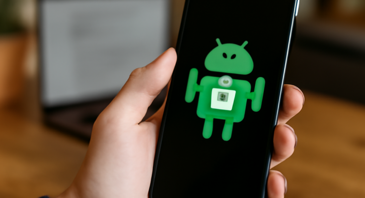 Symbolbild eines Android-Smartphones mit eingeblendetem Sicherheitsschild und Update-Hinweis, das die November-2025-Sicherheitsupdates von Google zum Schließen kritischer Android-Sicherheitslücken visualisiert.