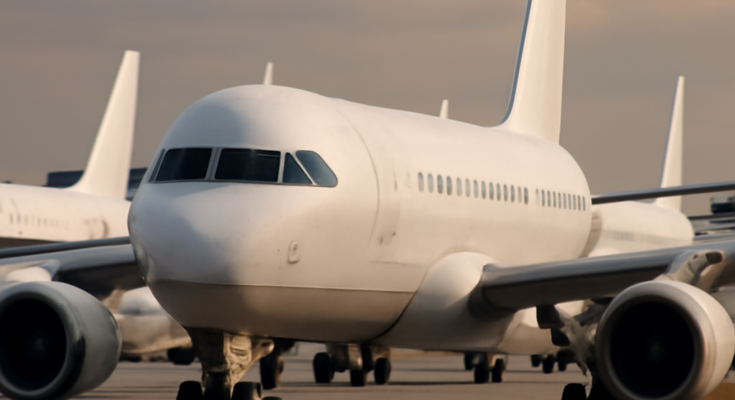 Mehrere Airbus-A320- und A320neo-Jets stehen auf dem Rollfeld eines Flughafens, bereit zum Start, symbolisch für die nach einem sicherheitsrelevanten Software-Update wieder weitgehend im Liniendienst eingesetzte A320-Flotte.