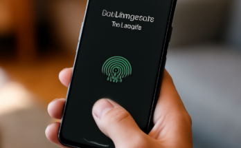 Google-Pixel-Smartphone in Nahaufnahme, ein Finger berührt den Fingerabdrucksensor, dazu eingeblendeter Hinweis auf neues Pixel-Update, das das Entsperren direkt aus dem Standby bei ausgeschaltetem Display wieder ermöglicht.