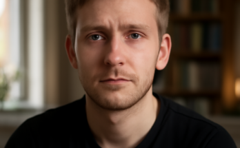 Schlichtes Porträtfoto von YouTuber Jan Zimmermann, 27 Jahre alt, nachdenklicher Blick in die Kamera vor neutralem Hintergrund, dazu eingeblendete Schlagzeile zu seinem Tod und Trauer in der Online-Community.