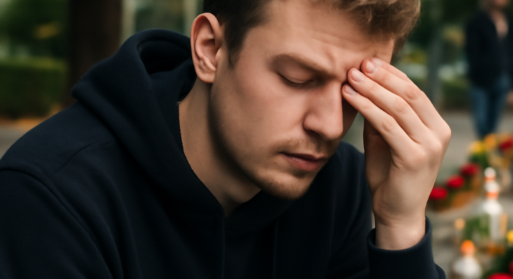 Schwarz-weißes Porträt von YouTuber Jan Zimmermann, Mitbegründer des Kanals „Gewitter im Kopf“; daneben Trauer-Schriftzug „Jan Zimmermann (24) ist tot“ vor dunklem, zurückhaltendem Hintergrund, der die Bestürzung der Community über seinen frühen Tod symbolisiert.