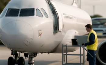 Ein Airbus-A320-Jet auf dem Rollfeld, dazu Texthinweis auf ein verpflichtendes Software-Update für tausende Maschinen weltweit nach Vorgaben der Luftfahrtbehörden, mit Fokus auf Flugsteuerung, Triebwerksabstimmung und erhöhter Flugsicherheit.