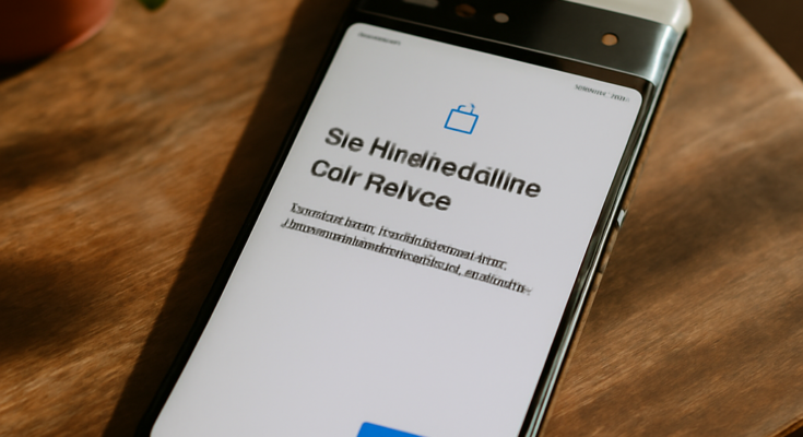 Smartphone mit Google‑Pixel‑Oberfläche, Hinweis auf „Januar 2026“-Update und Changelog‑Liste, die Fehlerbehebungen für Kamera, Stabilität, Konnektivität und Sicherheitspatches hervorhebt.