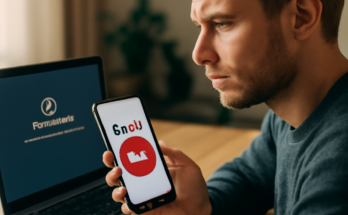 Symbolbild: Samsung-Galaxy-Smartphone mit eingeblendetem Google-Logo und einem Warnsymbol, dazu Texthinweis auf gestoppte Google-Updates und mögliche Sicherheitsrisiken für Nutzer.