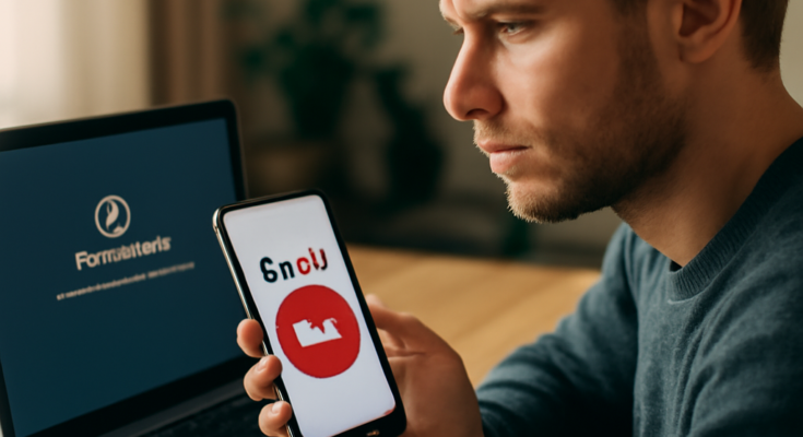 Symbolbild: Samsung-Galaxy-Smartphone mit eingeblendetem Google-Logo und einem Warnsymbol, dazu Texthinweis auf gestoppte Google-Updates und mögliche Sicherheitsrisiken für Nutzer.