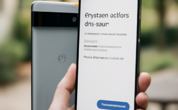 Alt-Text: „Google Pixel-Smartphone in der Nahaufnahme mit eingeblendetem System-Update-Bildschirm – Hinweis auf neues Update mit Sicherheitsverbesserungen sowie Optimierungen für Kamera, Systemstabilität und Verbindungen.“