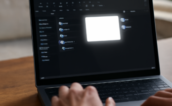 Alt-Text: „Windows-11-Desktop mit geöffnetem Dateiexplorer im Dark Mode, dessen dunkle Oberfläche durch kurz aufblitzende weiße Flächen gestört wird, die den Darstellungsfehler und die irritierenden Lichtblitze im Explorer veranschaulichen.“