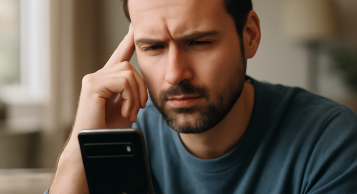 Alt-Text: „Google Pixel-Smartphone in der Hand eines Nutzers, auf dem Display ist der Bildschirm für ein Systemupdate mit dem Februar-Patch zu sehen; Fokus auf unspektakulärem Wartungsupdate mit Sicherheits- und Stabilitätsverbesserungen statt neuer Funktionen, was für Enttäuschung bei Pixel-Fans sorgt.“