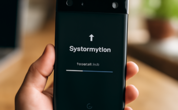 Smartphone mit Google-Pixel-Oberfläche, Hinweis auf verfügbares Februar-Update 2025 mit wichtigem Hardware-Fix und Sicherheits-Patch für aktuelle Pixel-Modelle.